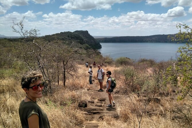 8-Hour Lake Chala Guided Tour from Moshi or Arusha - Down to the lakeside: hiking, rocky ground, and birdwatching time