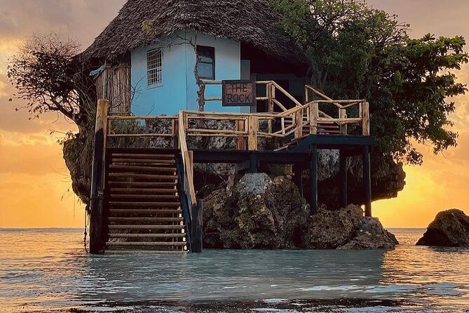 Dolphin Tour; Kuza Cave Tour; Paje Beach; The Rock Restaurant; Jozani Forest - Mnemba Island dolphin time and snorkeling in a marine reserve