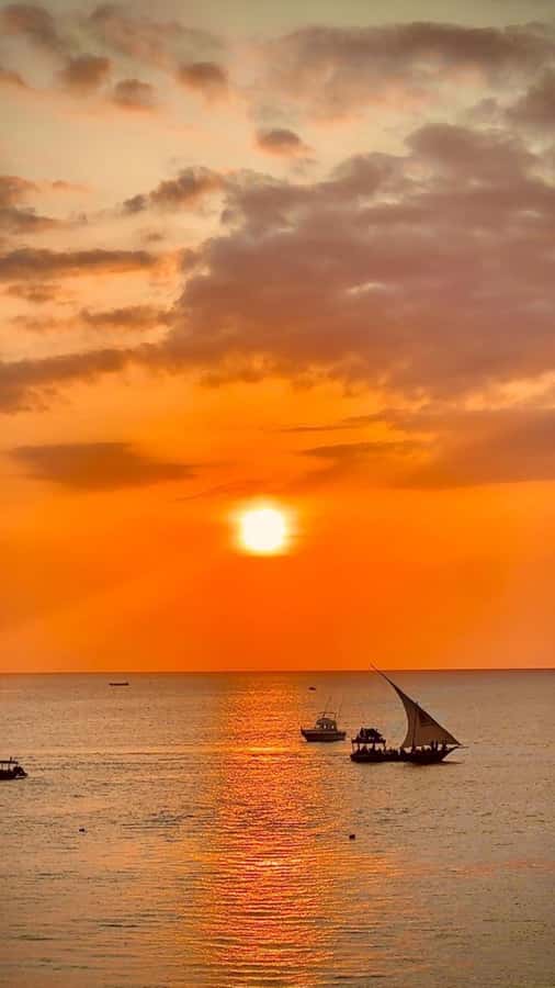 FROM NUNGWI; SUNSET DHOW CRUISE EXPERIENCE - Snacks, tropical fruits, and traditional music on board