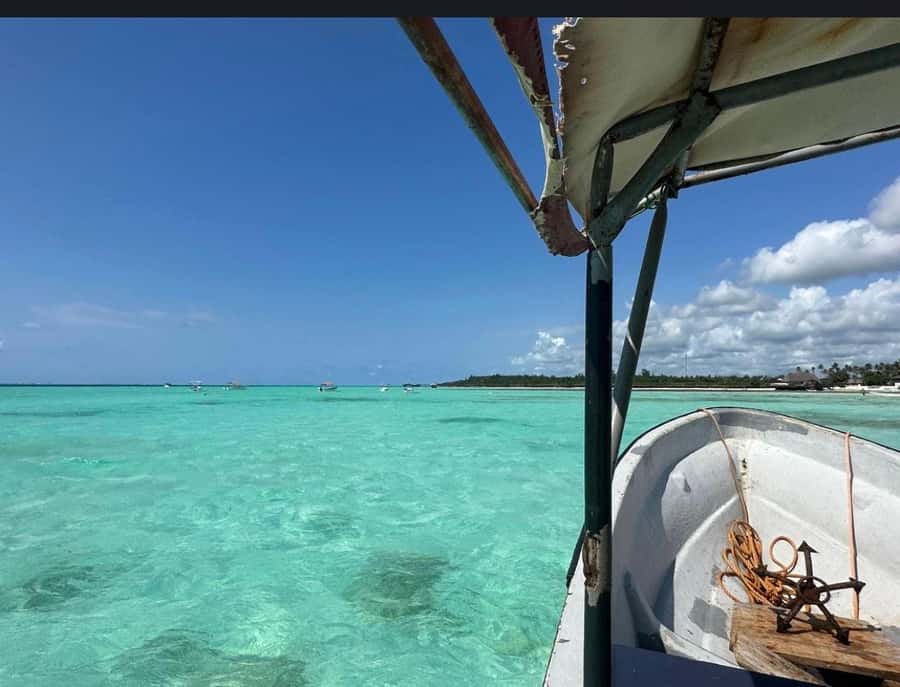 From Zanzibar: Starfish, Blue Lagoon, & The Rock Restaurant - The Rock Restaurant in Pingwe: lunch with ocean access at low and high tide