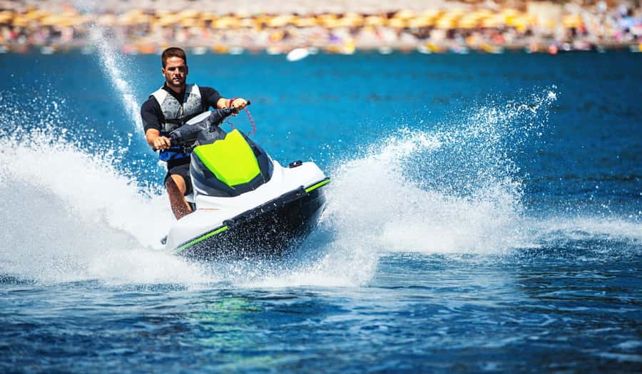 Jet Ski Adventure Zanzibar :Fun at Kendwa/Nungwi Beach - Your route in motion, shoreline sprint to Tumbatu Island