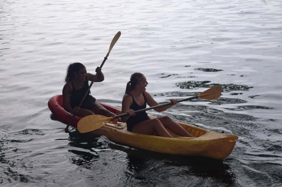 Moshi: Lake Chala Tour: Hiking &/or Kayaking - Standing in two countries: the border rock hike plan