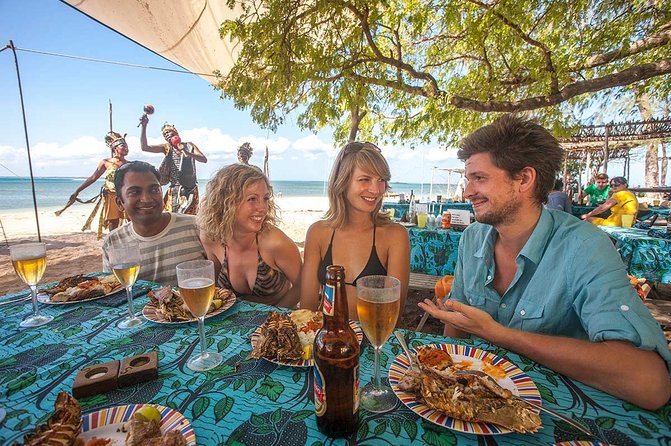 Nakupenda Island Snorkeling Sea trip & Lunch W/Transfer -Zanzibar - Lunch on a Boat Day: Swahili Buffet, Spiced Iced Tea, and Wine Included
