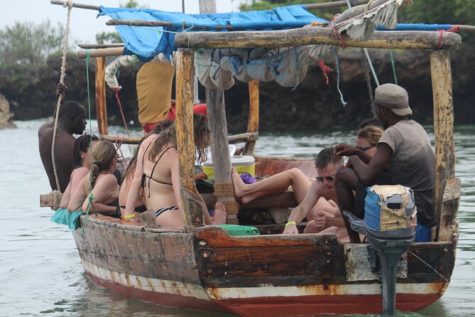 Safari Blue Zanzibar City Tanzania - Stop 1: Boarding the Dhow and Hitting the Sandbanks