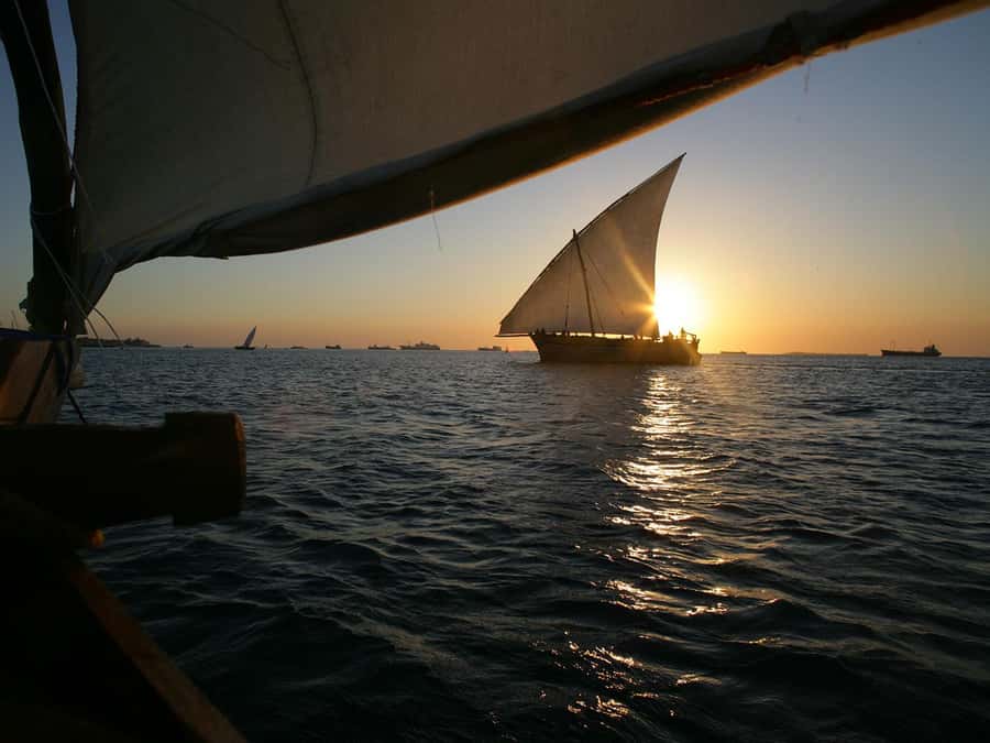 Sunset Dhow from Kendwa/Nungwi Magic Hour on the Ocean - Drinks, Tropical Fruits, and the Food Question