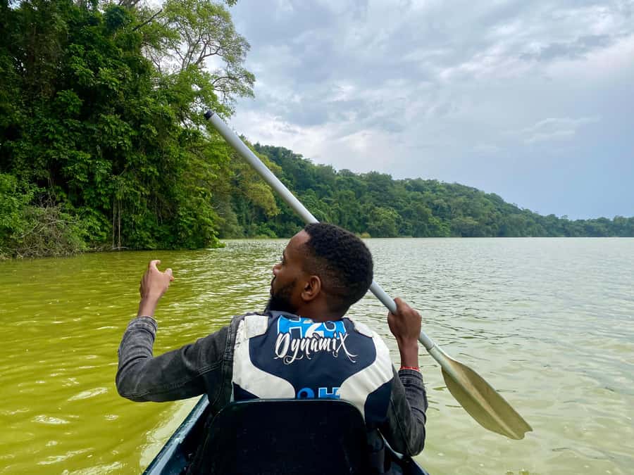 Tengeru Waterfalls Adventure & Lake Duluti Canoeing Escape - Lake Duluti canoeing: calm water, birds, and monkeys
