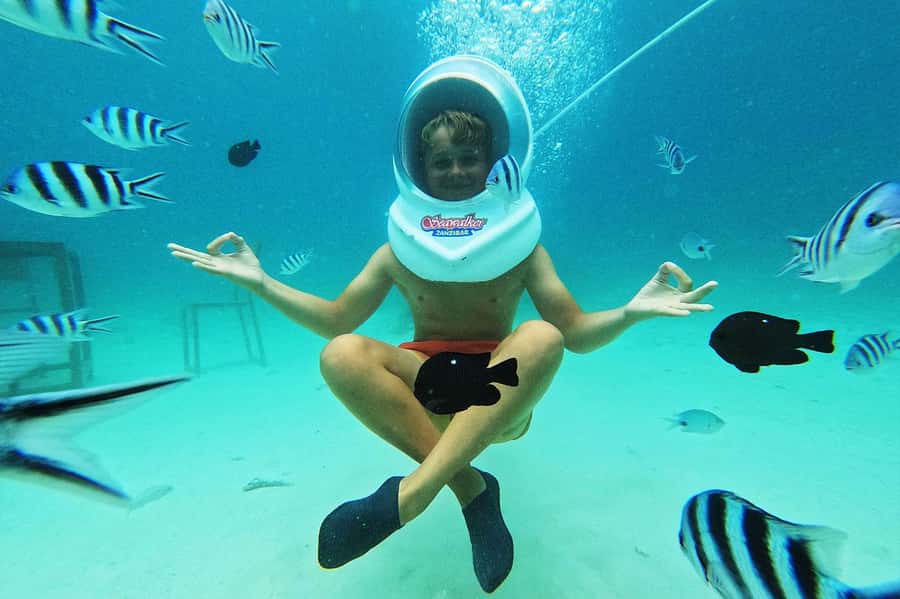 Underwater Walking Experience in Zanzibar,No Swimming Needed - The underwater walk itself: 20 minutes on the ocean floor