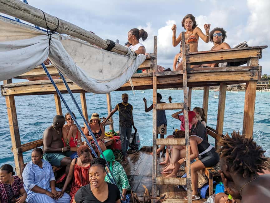 Zanzibar: African Sunset Boat Party in Zanzibar Music, Views - Timing Matters: Depart 4:00 PM, Back at 6:45 PM