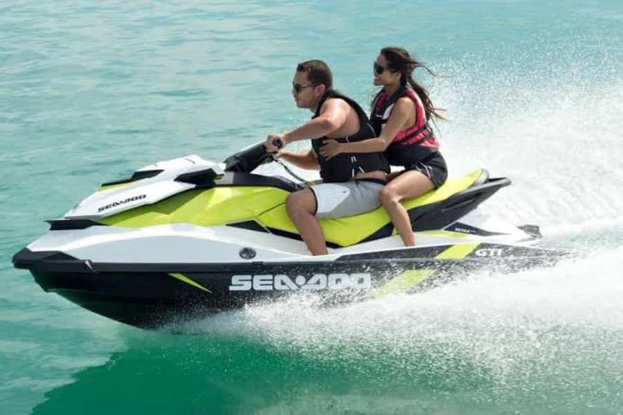 Zanzibar jetski Adventure Tour - Where you ride near Kendwa Beach, plus famous-hotel views