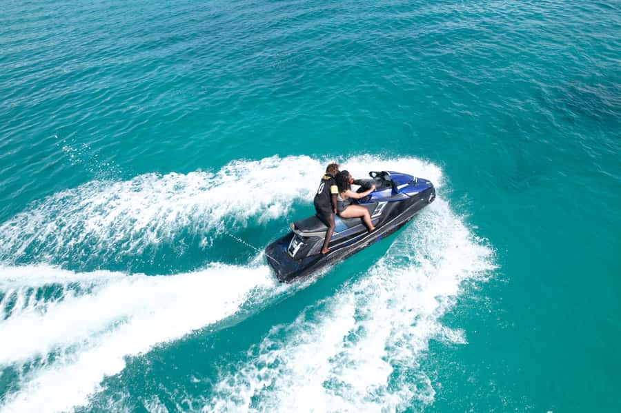 Zanzibar: Jetski with Hotel Pickup, Drone Photos & Video - 30 minutes of jet ski freedom, speed, and ocean feel