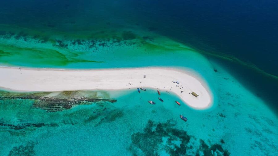 Zanzibar: Nakupenda Sandbank with Seafood BBQ & Fruits - Arriving at the sandbank: swimming, relaxing, and watching the water color