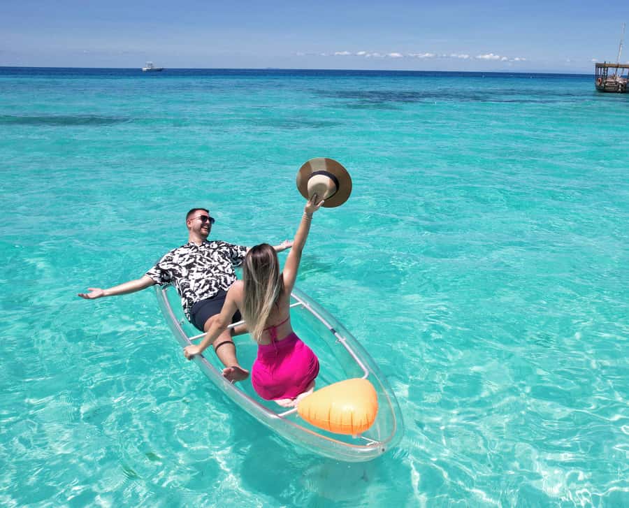 Zanzibar: Transparent Kayak and Drone (with Pickup Included) - Pickup, Photo Stop, and Nungwi Beach Paddling in One Hour