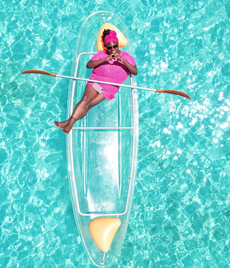 Zanzibar: Transparent Kayak and Drone (with Pickup Included) - What You Actually See Under the Water