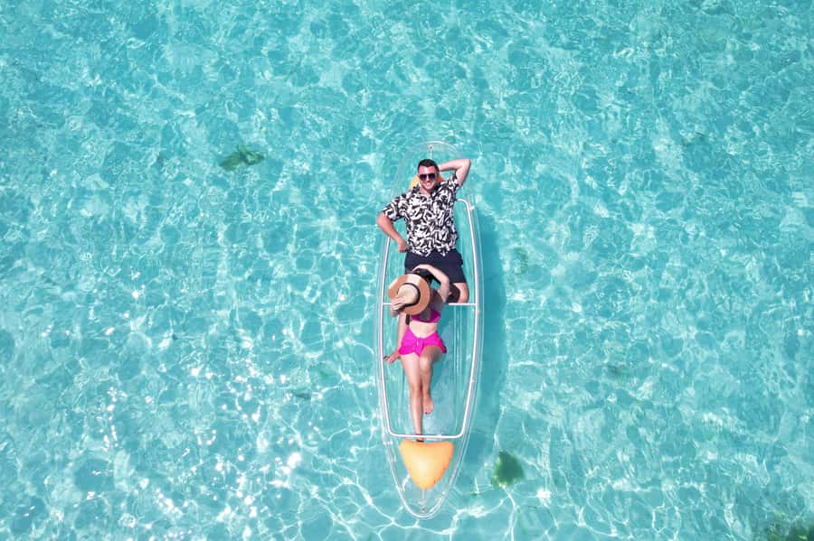 Zanzibar: Transparent Kayak and Drone (with Pickup Included) - Timing, Language Support, and Group Size